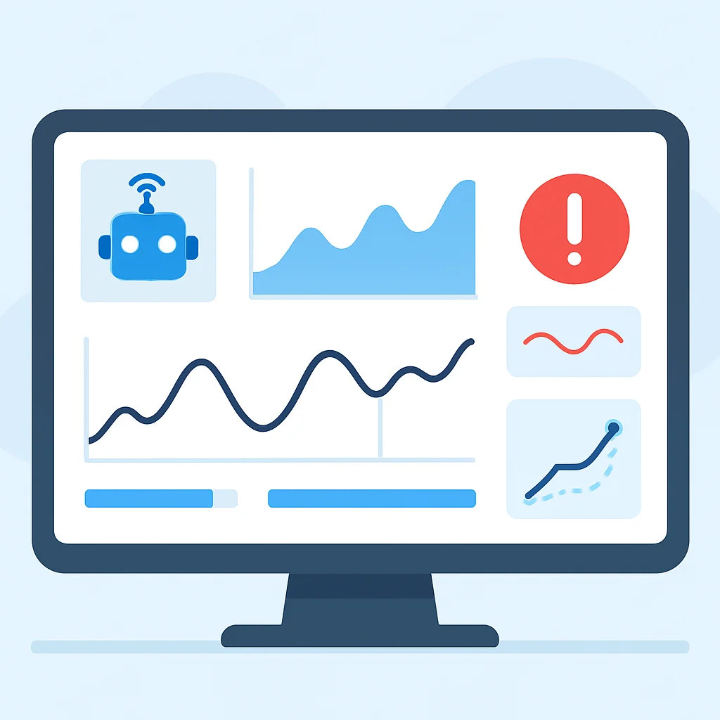 AIOps dashboard with anomaly detection