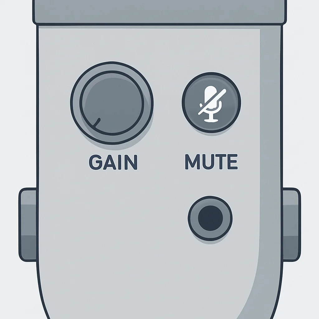 Microphone controls and ports