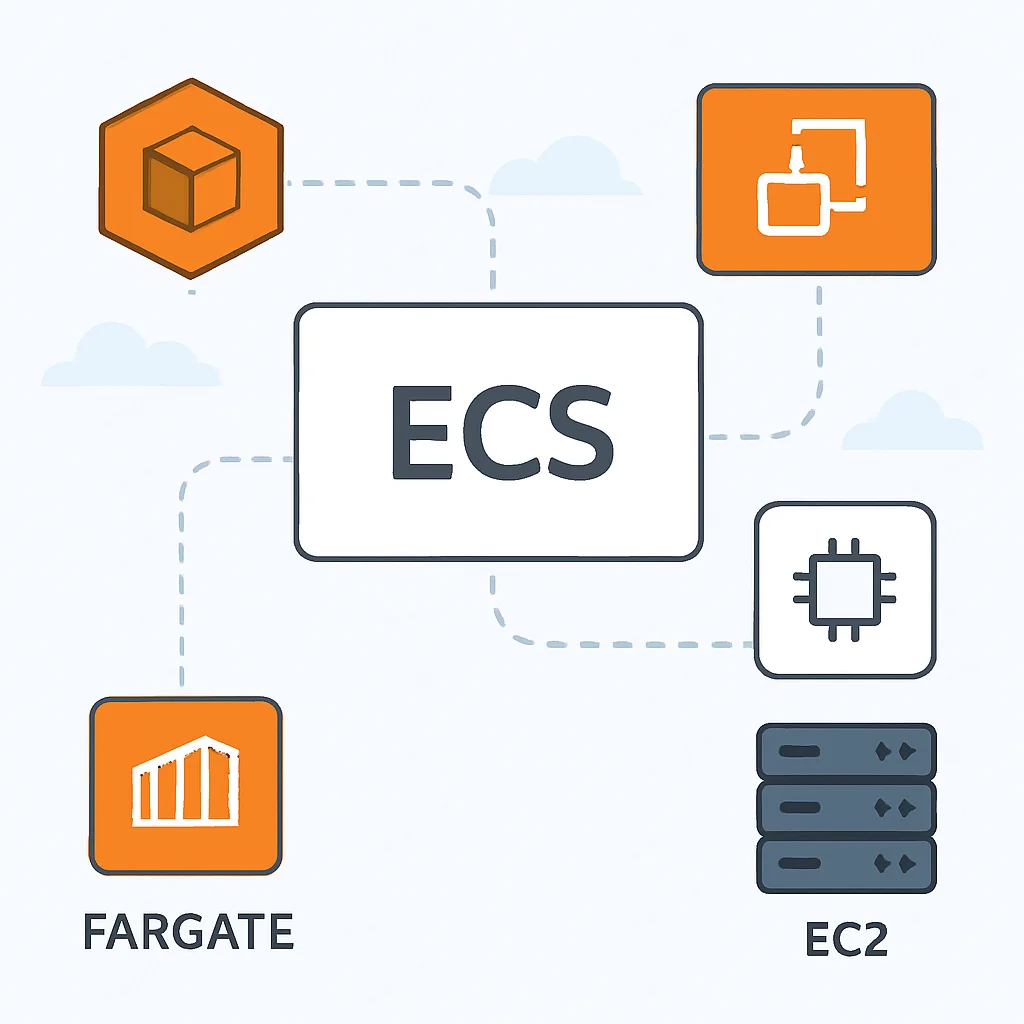 Amazon ECS architecture with Fargate and EC2