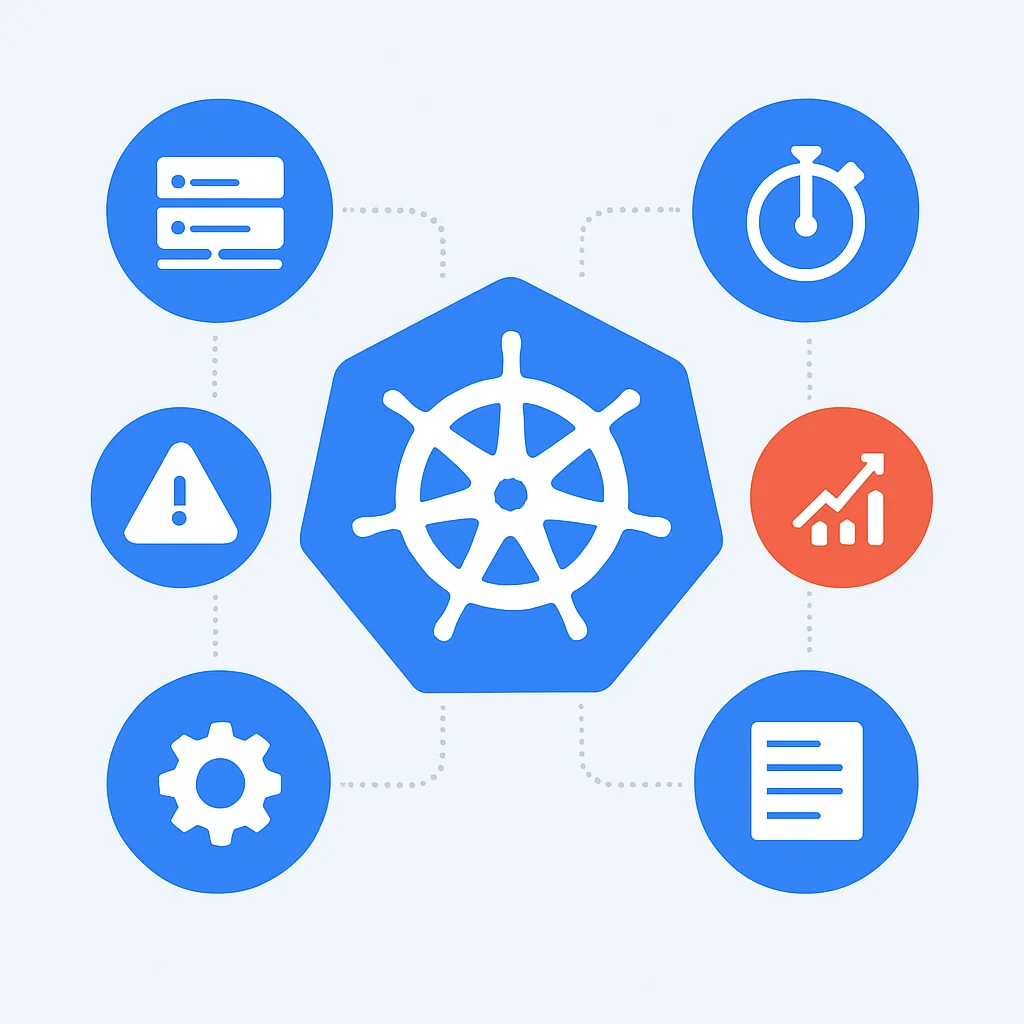 Diagramm häufiger Kubernetes-Herausforderungen und Lösungen