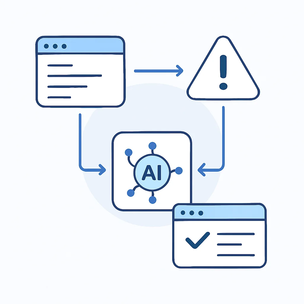 Workflow zur KI-gestützten Fehlererkennung und -behebung