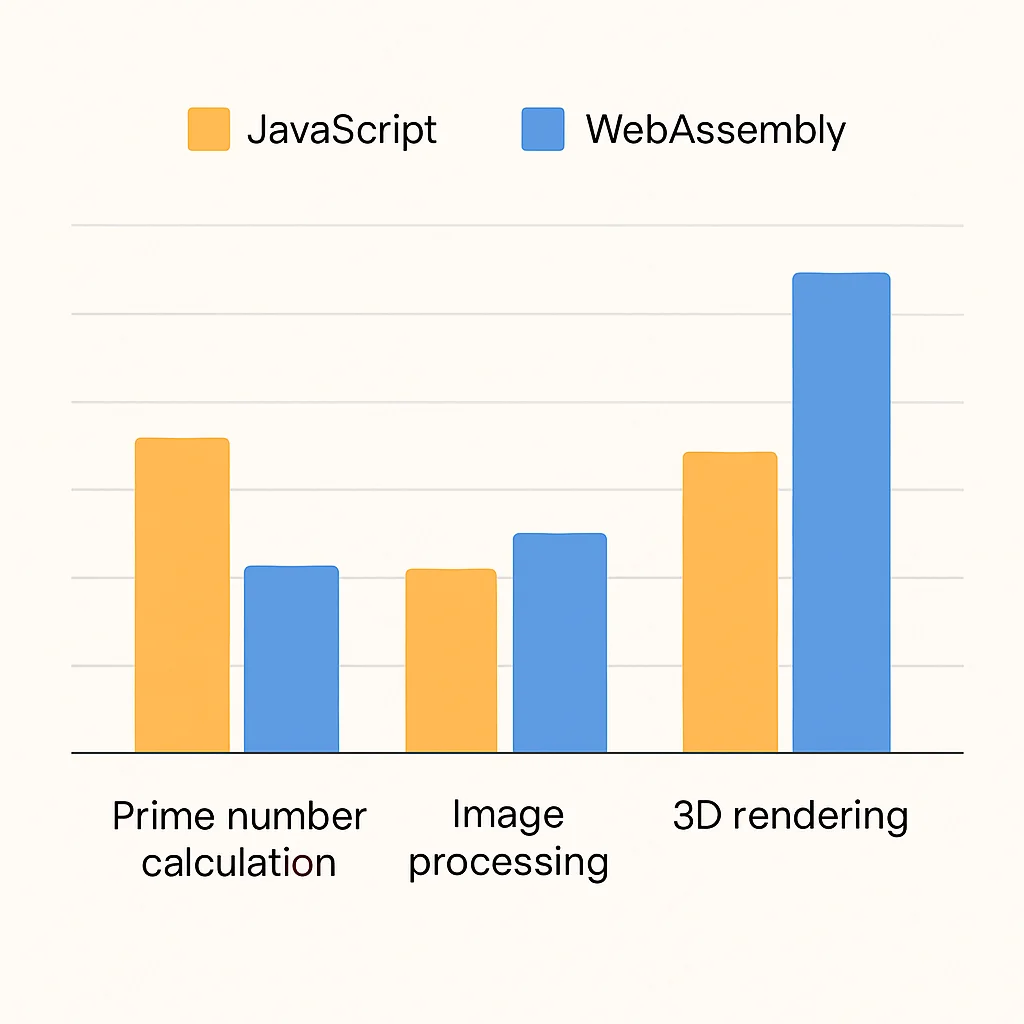 Leistungsvergleich zwischen JavaScript und WebAssembly für rechenintensive Aufgaben
