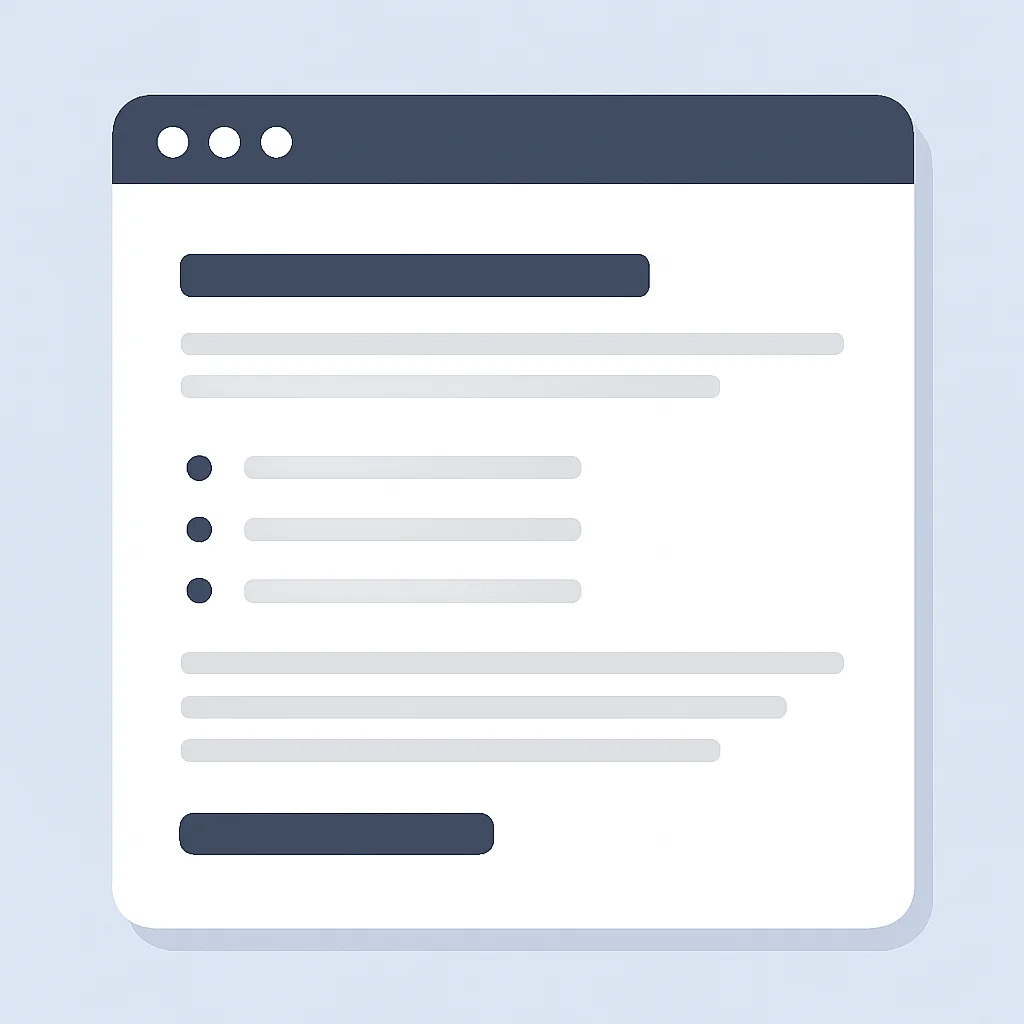 Screenshot eines gut strukturierten Blog-Posts mit Aufzählungspunkten, fettem Text und klaren Absätzen