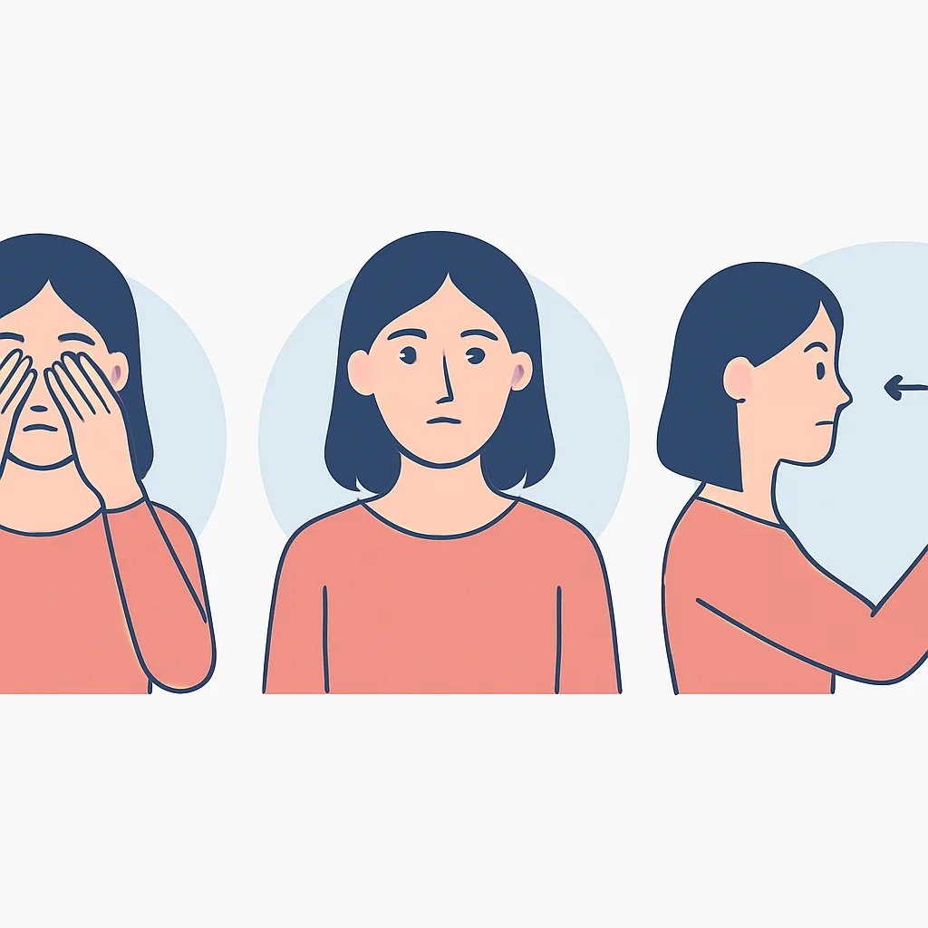 Visual guide for simple eye exercises