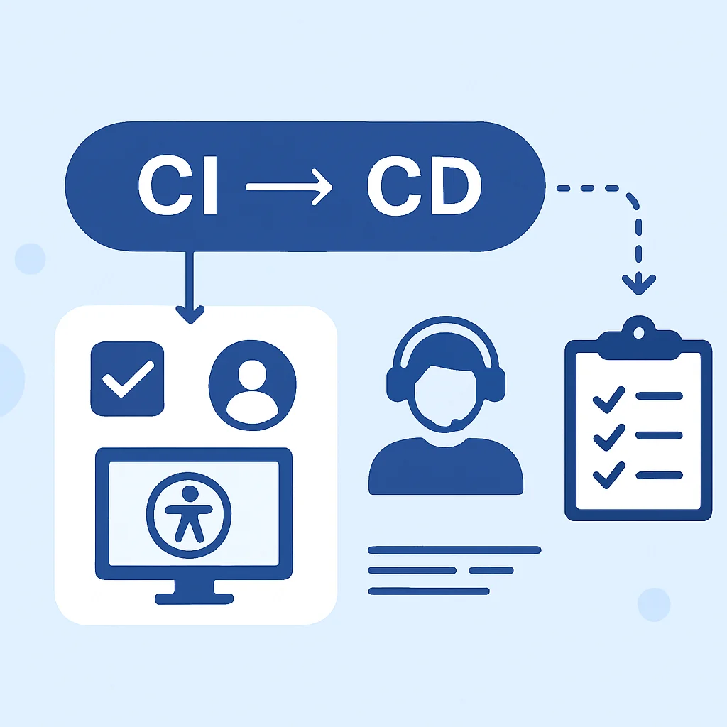 CI/CD pipeline with integrated accessibility testing