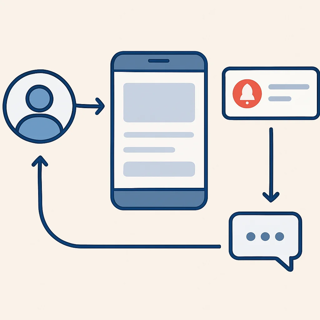 User engagement lifecycle with personalized push notifications