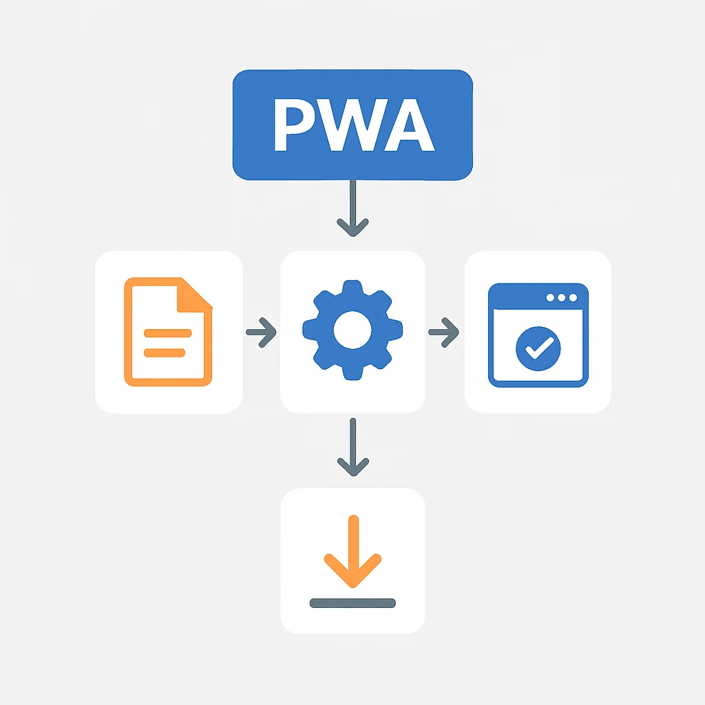 PWA development workflow flowchart