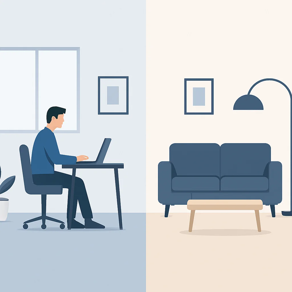 Remote Work Boundaries Illustration