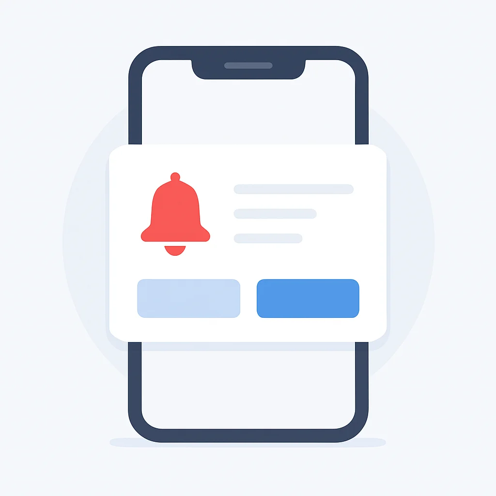 iOS notification permission pop-up