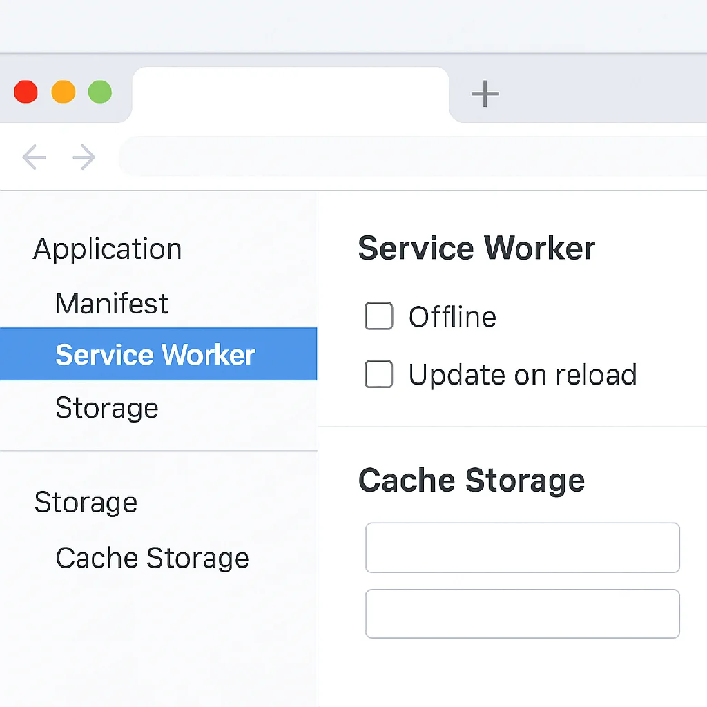 Chrome DevTools Service Worker debugging interface